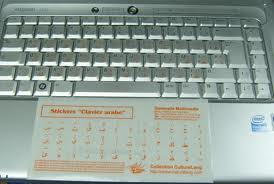 Stickers autocollants transparents clavier arabe