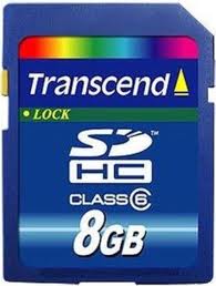 TRANSCEND Carte Mémoire SDHC Transcend - 8 Go - Classe 6